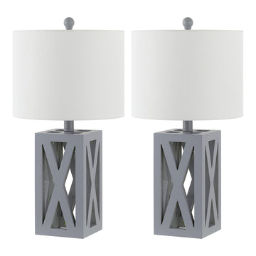 Stewart 21.5" Wood LED Table Lamp